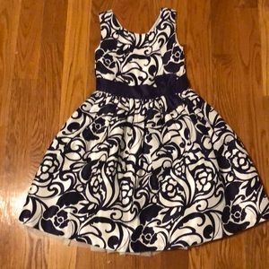 Girls formal white and purple dress
